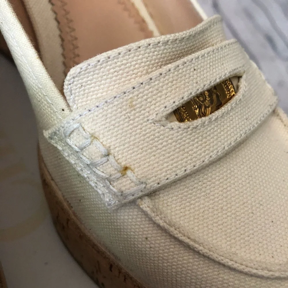 Chloe platform penny loafer wedges